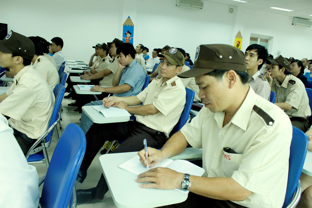 Lực lượng PCCC cơ sở GAIE tại buổi tập huấn