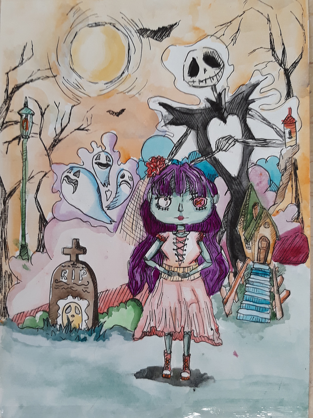 Tranh vẽ "Lễ hội Halloween 2017" - Tranh vẽ số 3
