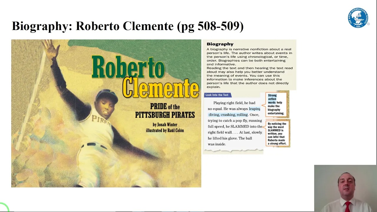 Unit 7: More than a game (Roberto Clemente) - Teacher: Mr. Casey Joe Swendig | Elementary level